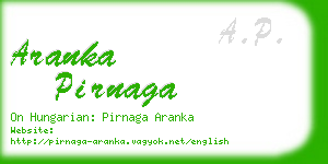 aranka pirnaga business card